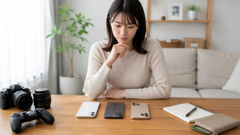 iPhone Proのモデル選びを用途別に比較する日本人女性