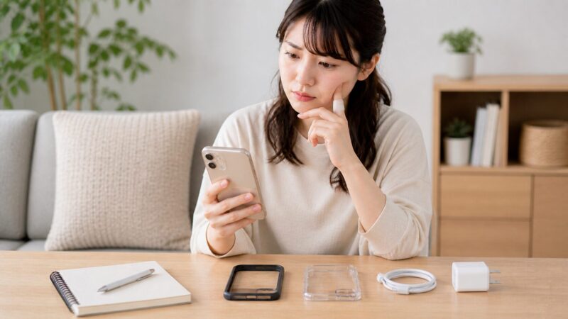 iPhone17の不具合を踏まえて購入判断をする日本人女性