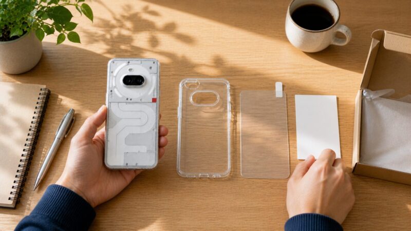 　Nothing Phone 3aの本体容量や保証やアクセサリーを確認して購入判断するイメージ
