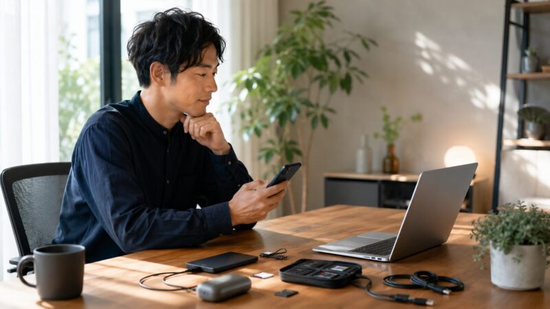 POCO F8 Proの256GBモデルを検討する日本人ユーザーのイメージ画像