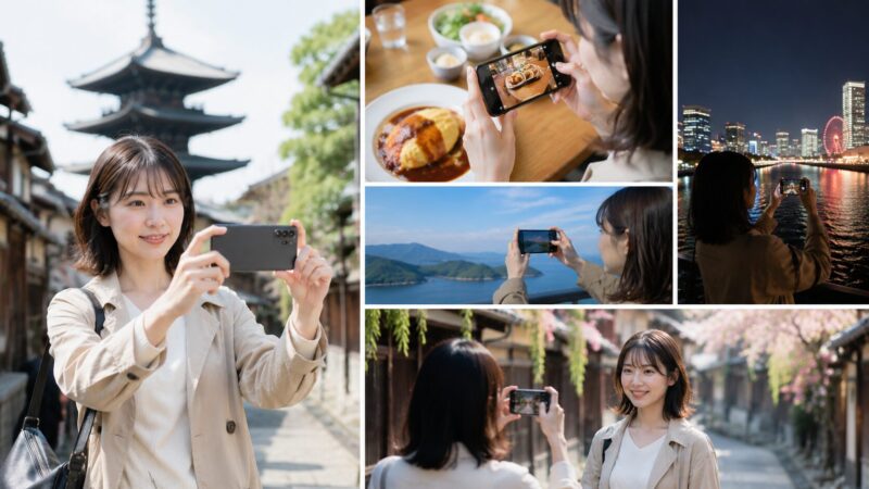 POCO F7 Proのメインカメラで日常写真を撮影する女性