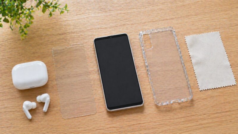 Xperia 10 VIと一緒に用意したいケースやガラスフィルムのイメージ画像