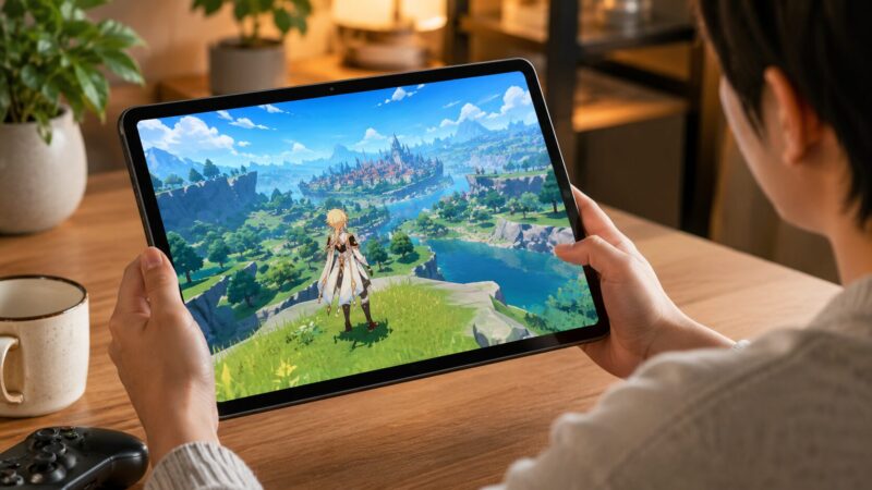 REDMI Pad 2 Proでカジュアルゲームを楽しむ大画面タブレットの使用シーン