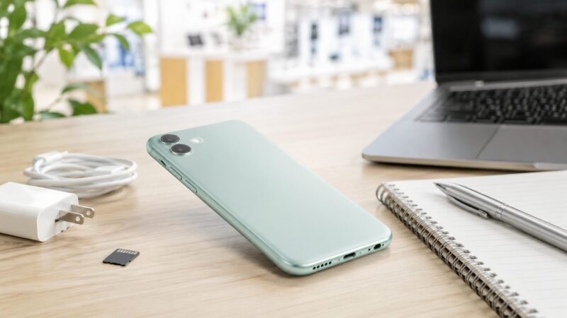 POCO M8 5Gのスペックと価格を確認するためのスマートフォン本体イメージ