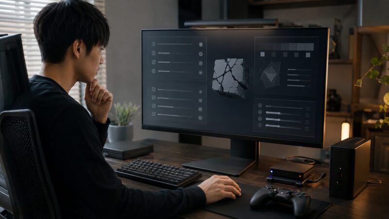 チート機能を使う前にセーブデータを確認する日本人ユーザー