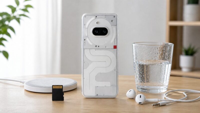Nothing Phone 3aのmicroSD非対応やワイヤレス充電非対応などの注意点を表すイメージ