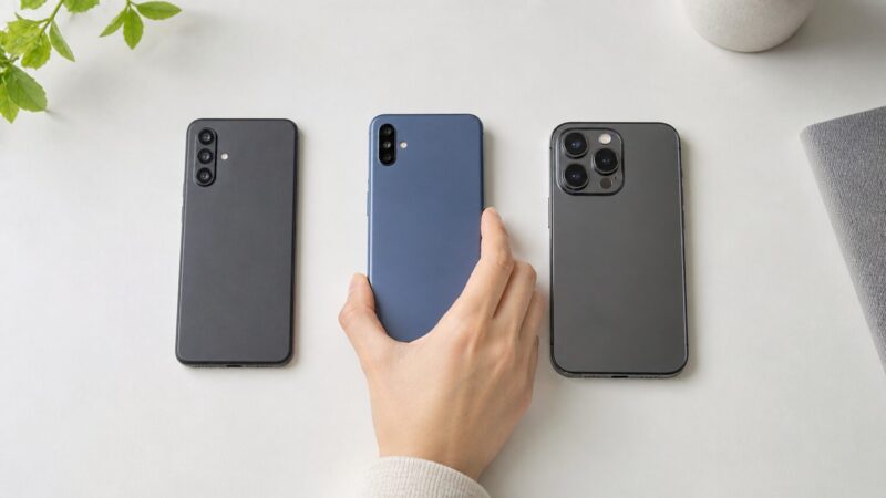 エントリーとミドルとハイエンドスマホを比較してミドルレンジを選ぶ手元