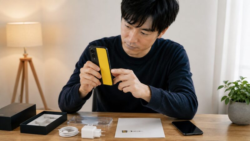 POCO X7 Proを中古で買う前に状態や付属品を確認するイメージ