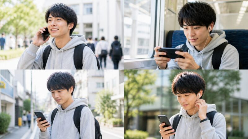 連絡や動画視聴など日常用途でスマホを使う日本人学生