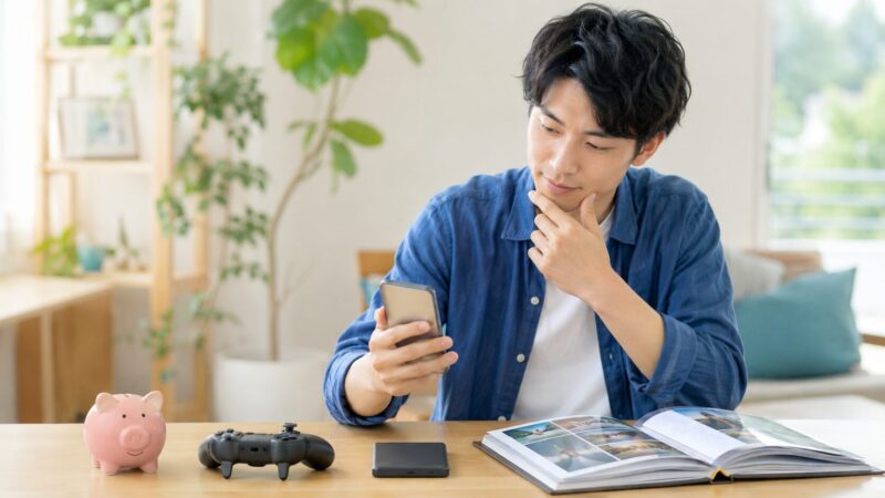 POCO F7 Proの価格とストレージ容量を比較検討する男性
