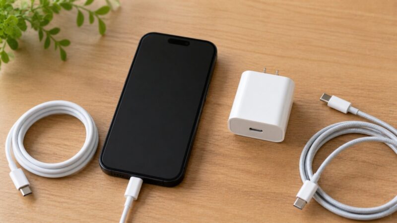iPhone17が充電できない時に確認するUSB-Cケーブルと充電器