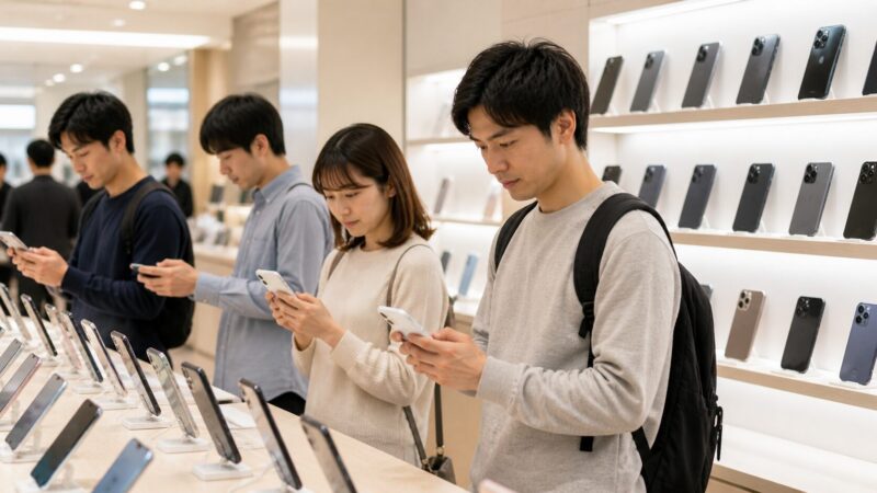 　価格と用途のズレからハイエンドスマホを見送る日本人の買い物客