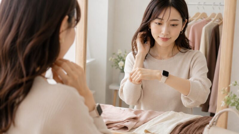 スターライト系アップルウォッチを服装に合わせて選ぶ日本人女性