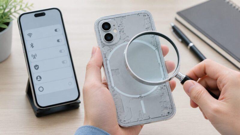 Nothing Phoneの技適や認証表示を確認するイメージ