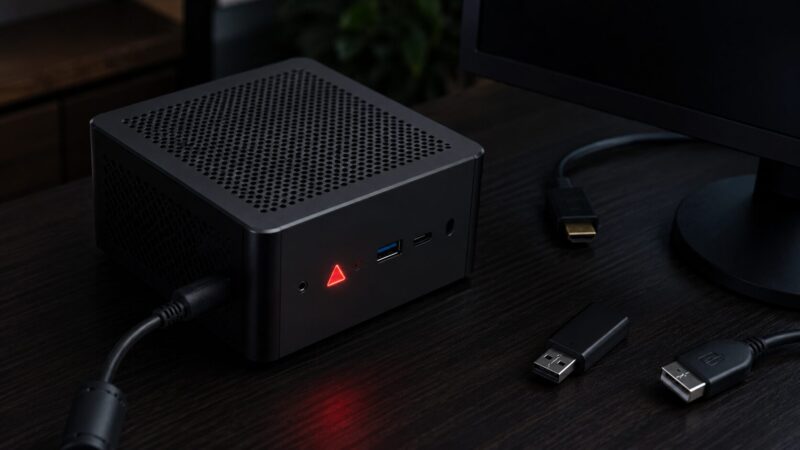 電源不良や起動しない症状が疑われるミニPCのトラブルイメージ