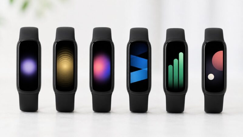 Fitbit Inspire 3の文字盤デザインを比較するイメージ