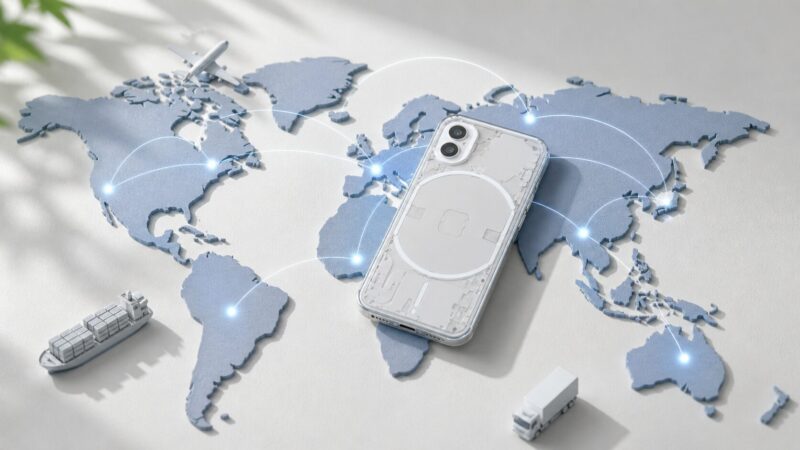Nothing Phoneの製造国と販売ルートを確認するイメージ