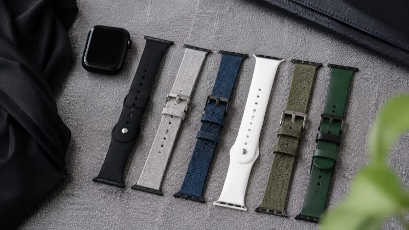 黒いアップルウォッチに合うグレーやネイビーなどの交換バンド