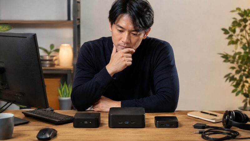 ACEMAGICのおすすめミニPCを用途別に比較するイメージ
