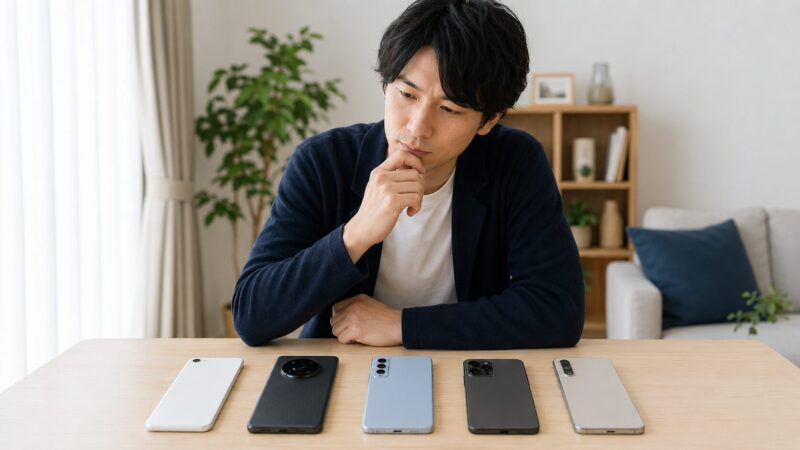 Galaxyを二度と買わない人がiPhoneやAndroidの代替機を比較する様子