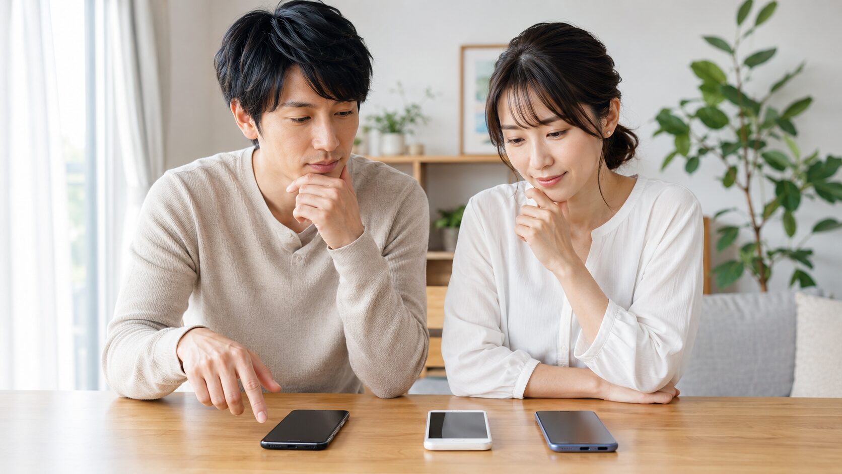 Galaxyを二度と買わない人がスマホの乗り換え先を比較する様子
