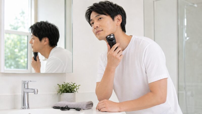 手頃な回転式シェーバーを初めて試す日本人男性