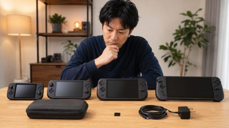 Steam Deckのモデル選びで比較検討する様子