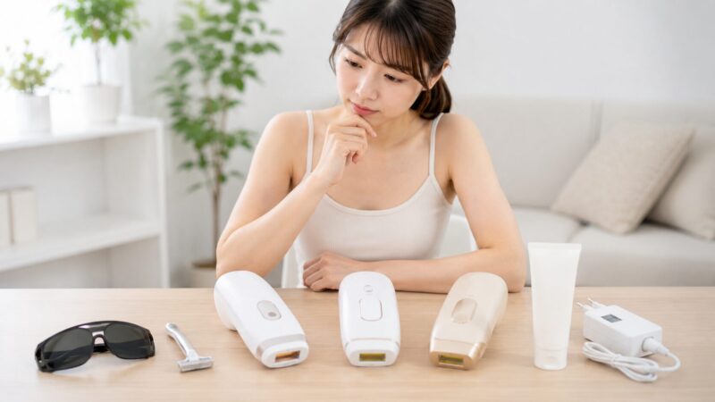 家庭用脱毛器の選び方を比較する日本人女性