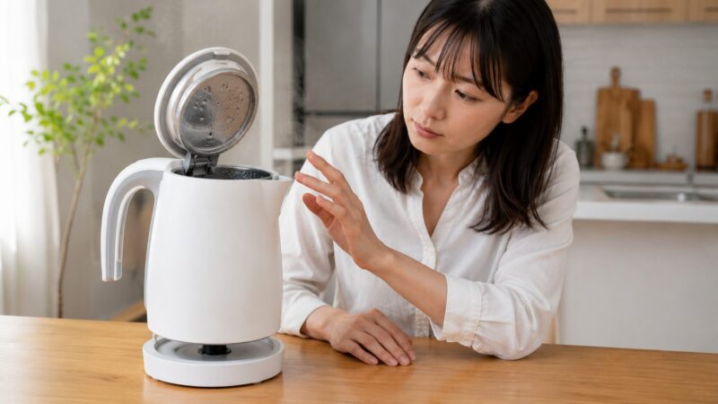 蒸気レス電気ケトルの注ぎ口やふた裏に残るやけどリスク