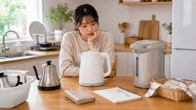 蒸気レス電気ケトルが向かない人の特徴を考える日本人女性