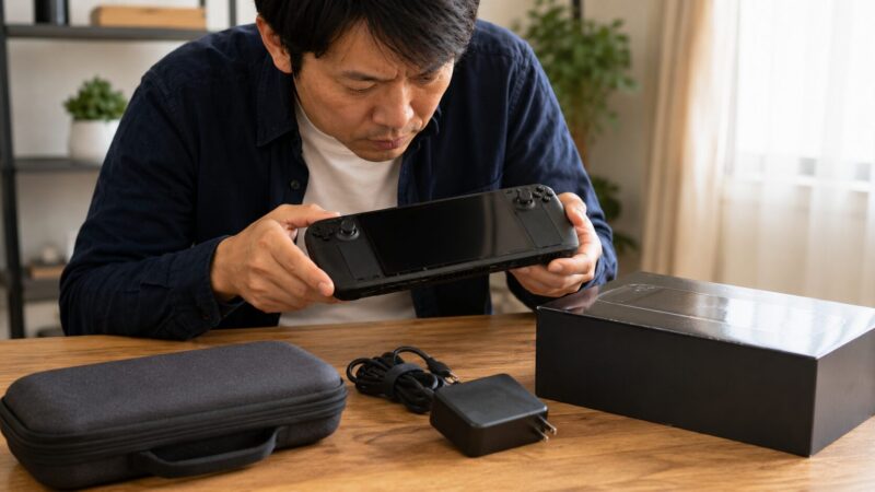 中古や整備済みのSteam Deckを安く買う前に確認する様子
