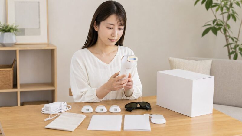 家庭用脱毛器を継続して使い満足している女性