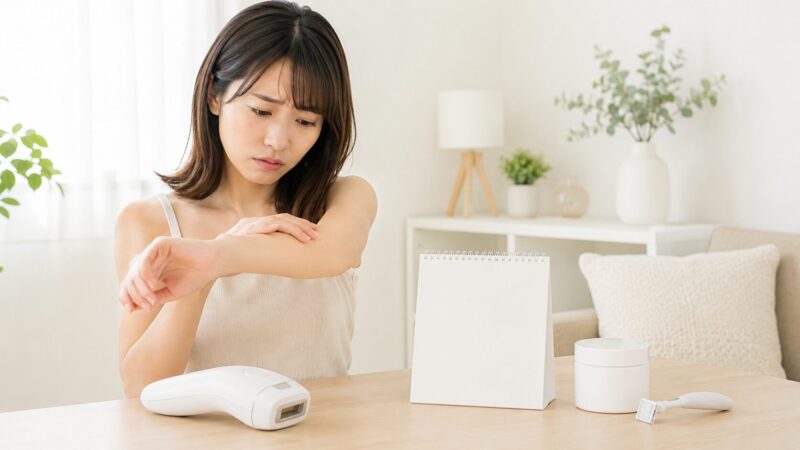 　家庭用脱毛器の効果実感に悩む日本人女性