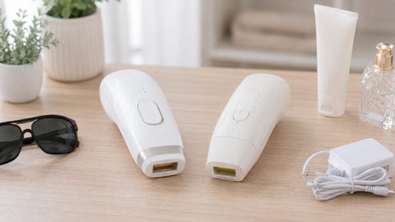家庭用脱毛器の新型と旧型を比較するイメージ