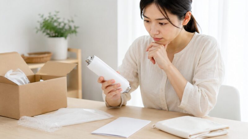 ナノガラス脱毛器の販売元や説明内容を確認する購入前チェックのイメージ