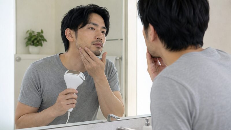 家庭用脱毛器を髭に使う前に確認する男性