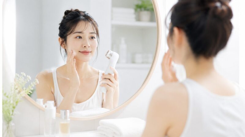 痛いほど効果があるとは考えず美顔器を慎重に使う日本人女性