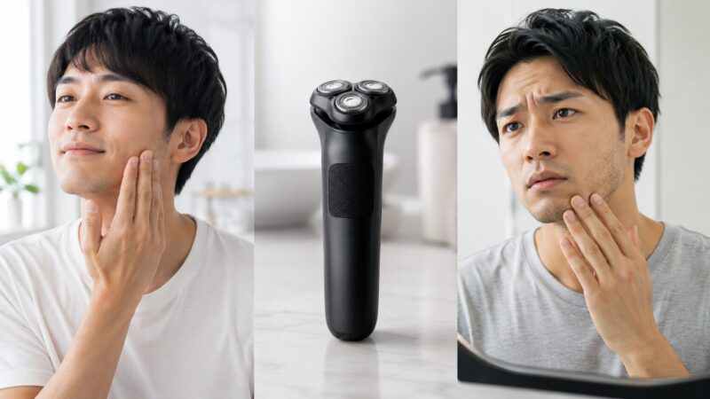 シェーバーの満足感と不満点を比較する日本人男性