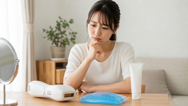 家庭用脱毛器の価格や手間に不安を感じる女性