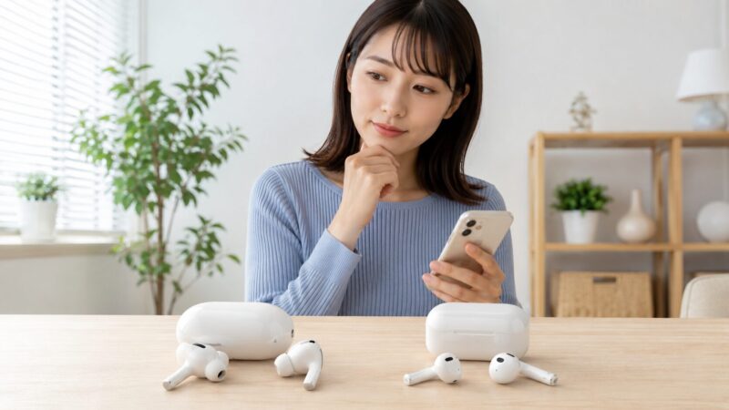 AirPods Pro3とAirPods Pro2の違いを比較するイメージ