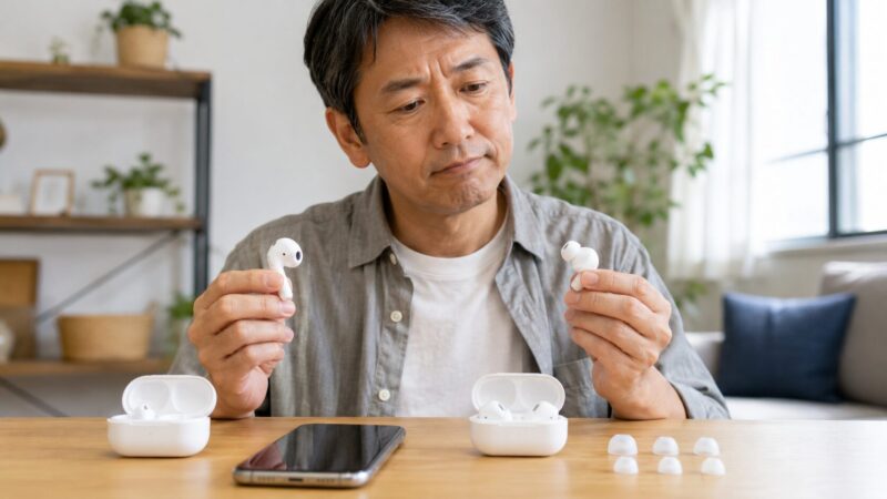 AirPods4とProモデルを補聴器代わりの視点で比較するイメージ