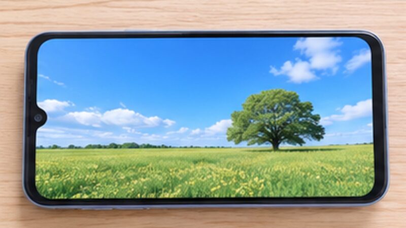 arrows We2のHDプラスTFT液晶をイメージしたスマートフォン画面