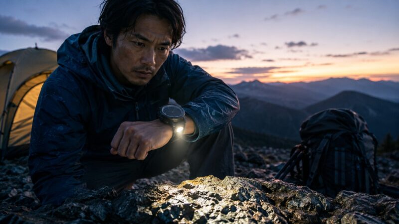 登山やキャンプで頑丈なInstinct 3 AMOLEDタイプのスマートウォッチを使う日本人