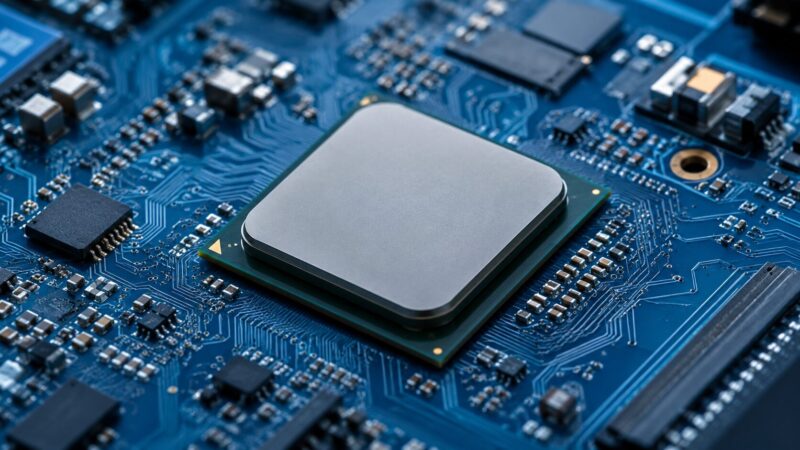 Intel N150のような省電力CPUをイメージした基板上の小型プロセッサー