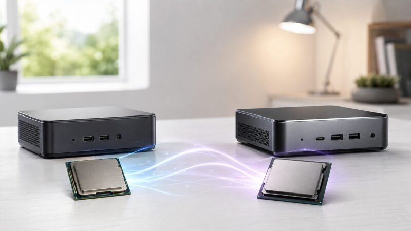 N100からN150への後継関係をイメージした2つのCPUとミニPCの比較