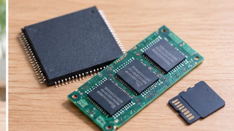 arrows We2のRAMとストレージ容量をイメージした電子部品