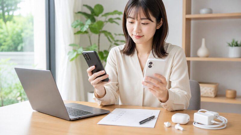 Snapdragon端末を用途別に比較して後悔しない選び方を確認する日本人女性
