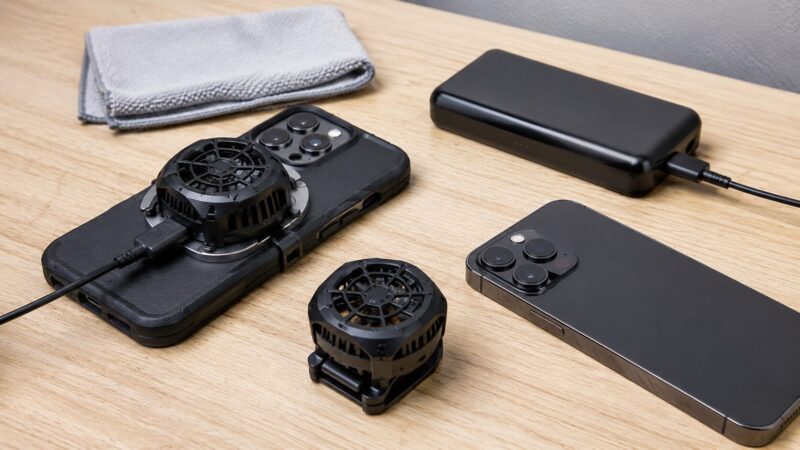 ケース越しにスマホクーラーを使うと冷却効率が落ちやすい様子
