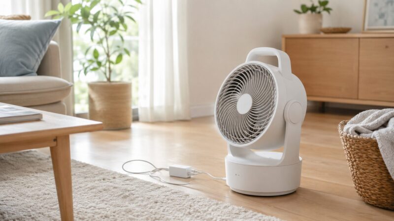 充電や重量などコードレスサーキュレーターのデメリットを表した写真