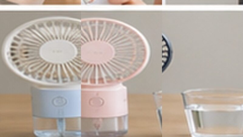 異なる大きさの給水タンクを備えたミストハンディファンの比較